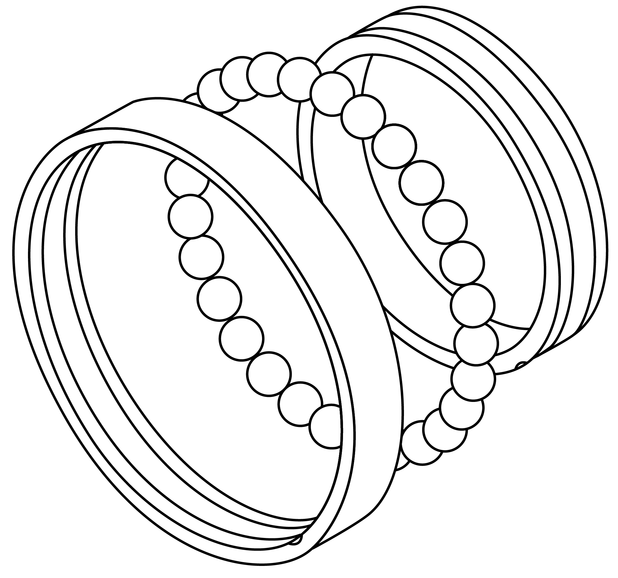 black and white line drawing of a single row angular contact ball bearing example